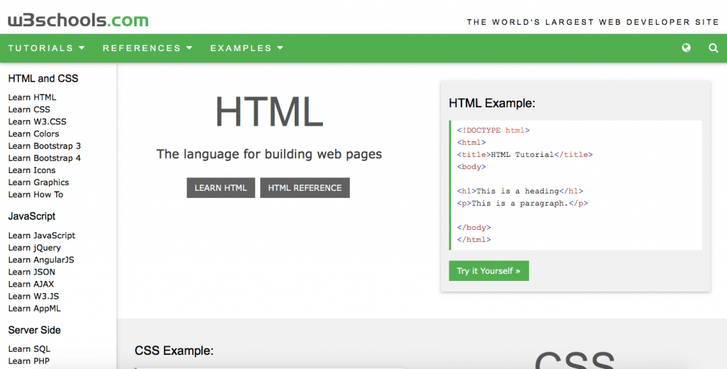 learn html and css